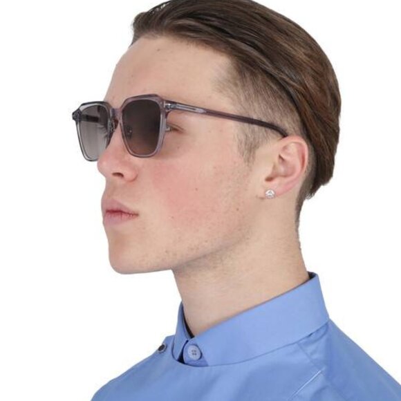 Tom Ford FT0971-K 20B Sunglasses Grey Square Frame, Smoke Gradient Lenses - Picture 3 of 10